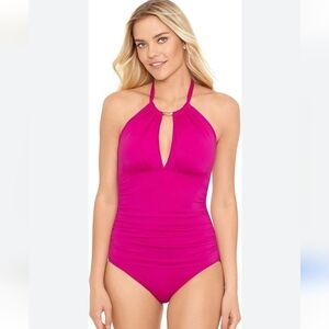 Lauren Ralph Lauren One piece Swimsuit 12 Beach Club Solis Halter Tankini Top